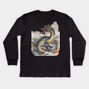 Wood Dragon Kids Long Sleeve T-Shirt